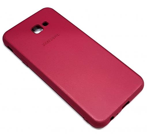 Луксозен кожен гръб за Samsung J4 Plus 2018 - бордо