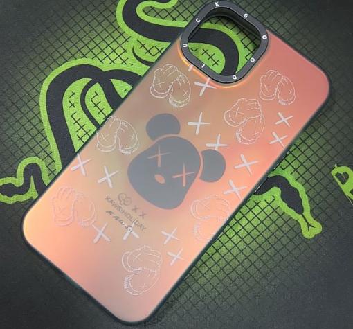Луксозен неонов твърд гръб / case / за iPhone 13 Pro - Emoji Design