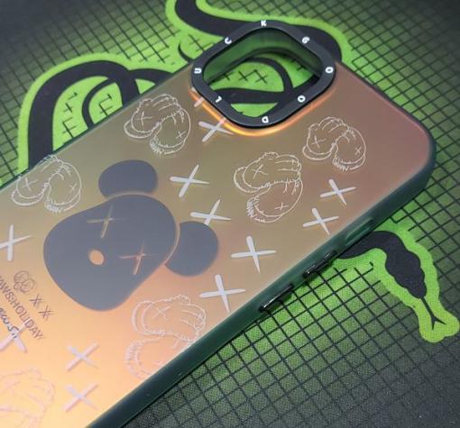 Луксозен неонов твърд гръб / case / за iPhone 13 - Emoji Design