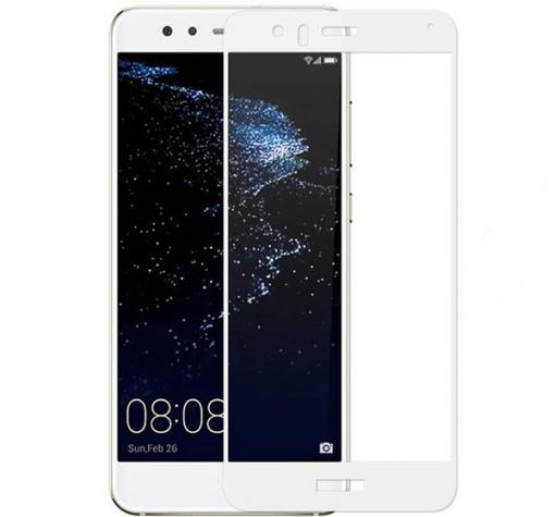 5D full cover Tempered glass Full Glue screen protector Huawei P10 Lite / Извит стъклен скрийн протектор с лепило за Huawei P10 Lite - бял