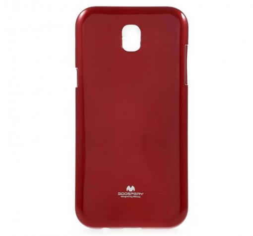 Луксозен силиконов калъф / гръб / TPU Mercury GOOSPERY Jelly Case за Samsung J7 2017 J730F - червен
