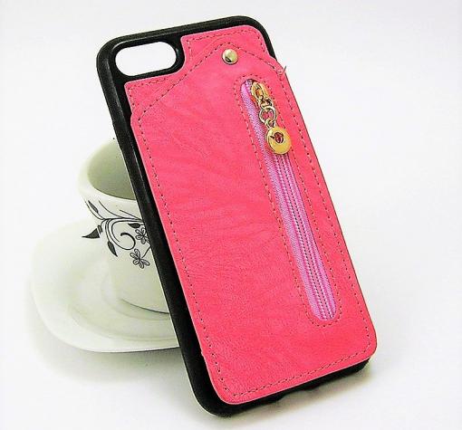Силиконов калъф / гръб / TPU за Apple iPhone 7 / iPhone 8 2in1 - розов