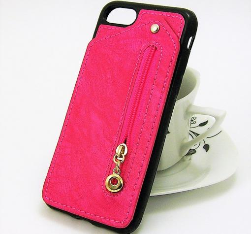 Силиконов калъф / гръб / TPU за Apple iPhone 7 / iPhone 8 2in1 - цикламен