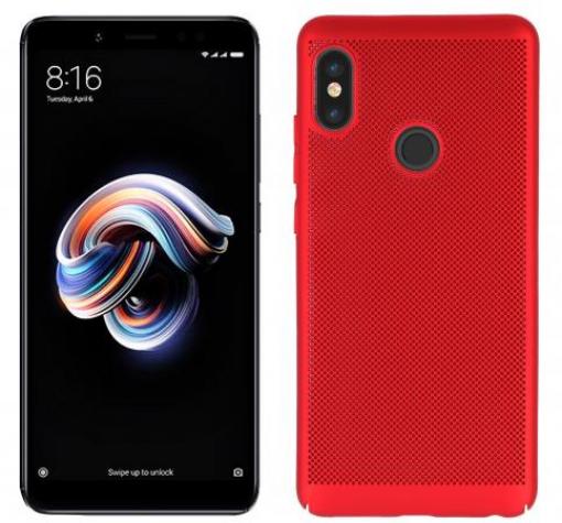 Луксозен твърд гръб за Xiaomi Redmi 7 - червен / Grid