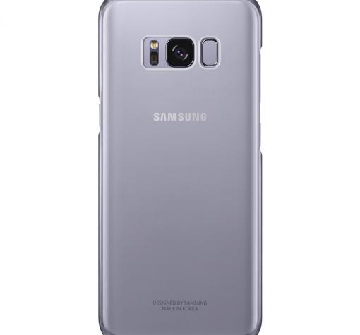Оригинален гръб Clear Cover EF-QG950CVEGWW за Samsung S8 G950 - прозрачен / лилав