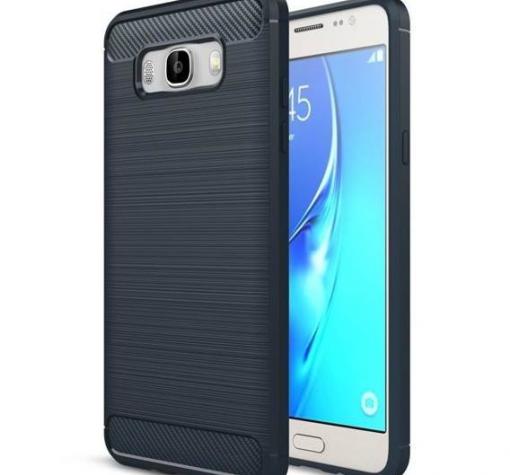Силиконов калъф / гръб / TPU за Samsung J5 2016 J510 - тъмно син / carbon