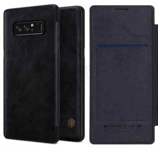 Луксозен кожен калъф Flip тефтер NILLKIN QIN Series за Samsung S8 G950 - черен