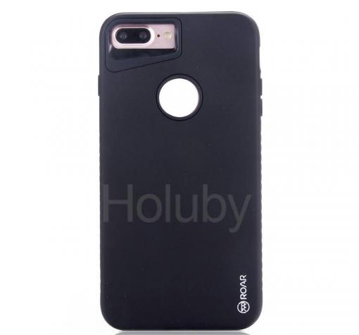 Луксозен силиконов калъф / гръб / TPU Roar Mil Grade Hybrid Case за Apple iPhone 7 Plus / iPhone 8 Plus - черен