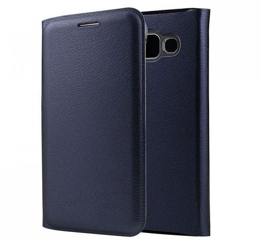 Кожен калъф Flip тефтер за Samsung J3 2017 J330 - тъмно син