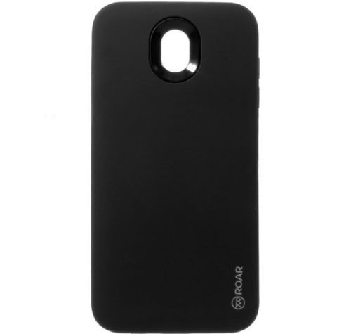 Луксозен силиконов калъф / гръб / TPU Roar Mil Grade Hybrid Case за Samsung J3 2017 J330 - черен