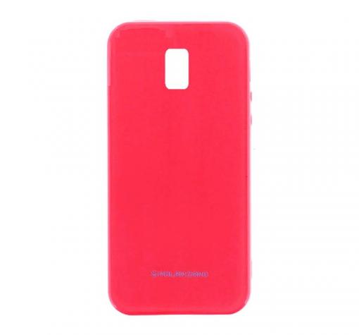 Силиконов калъф / гръб / TPU за Samsung J5 2017 J530 - розов / брокат