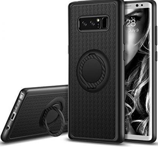 Силиконов калъф / гръб / TPU iFace Hamee Magnetic Finger Ring Car Holder за Samsung Note 8 N950 - черен