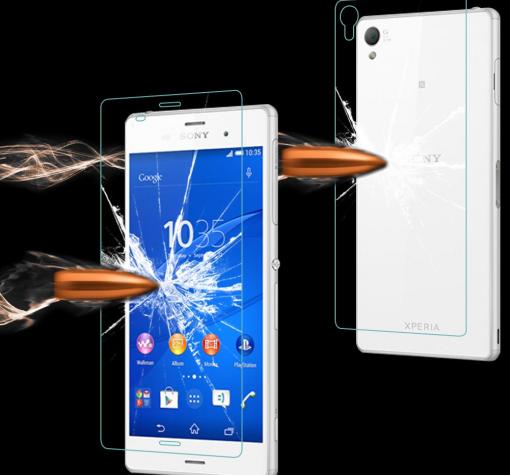 Стъклен скрийн протектор / 9H Magic Glass Real Tempered Glass Screen Protector 2 в 1 за дисплей на Sony Xperia Z3 - лице и гръб