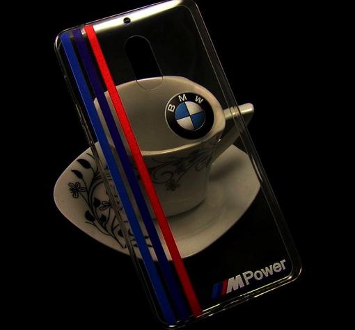 Ултра тънък силиконов калъф / гръб / TPU Ultra Thin за Nokia 6 2017 - прозрачен / BMW / цветни кантове