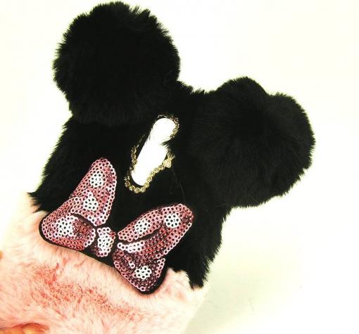 Силиконов калъф / гръб / TPU 3D за Huawei Mate 10 Lite - черно и розово / Minnie Mouse