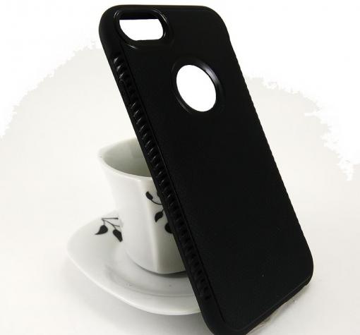 Луксозен силиконов калъф / гръб / TPU Armor за Apple iPhone 6 / iPhone 6S - черен / релефен