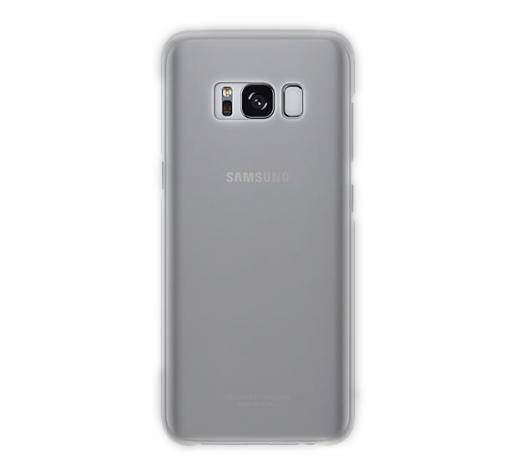 Оригинален гръб Clear Cover EF-QG955CBEGWW за Samsung S8 Plus G955 - прозрачен / сив