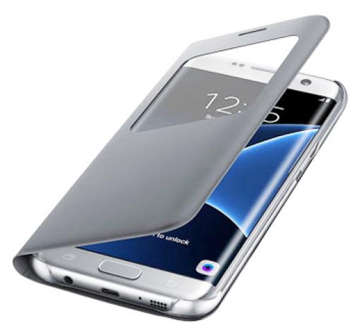 Оригинален калъф S View Cover EF-Z935CB за Samsung S7 Edge G935 - светло сив