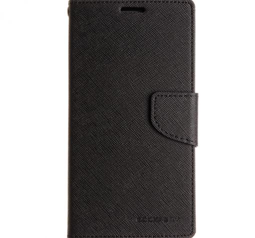Луксозен кожен калъф Flip тефтер със стойка MERCURY Fancy Diary за Samsung A3 2017 A320 - черен