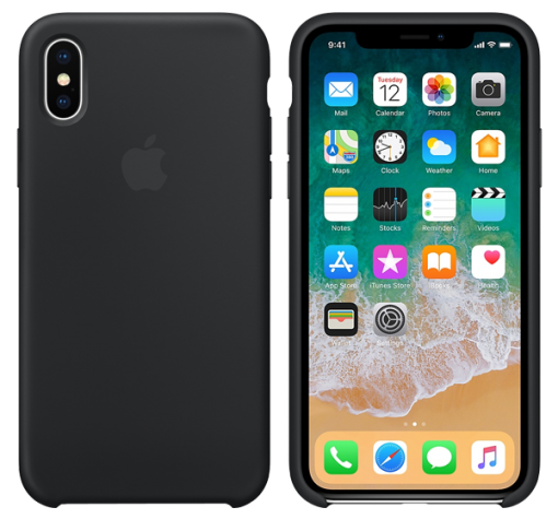 Оригинален гръб Silicone Case MMWF2ZM/A за Apple iPhone X - черен