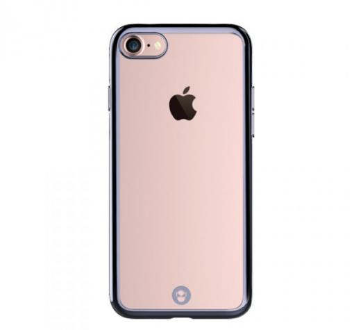 Луксозен ултра тънък силиконов калъф / гръб / TPU Ultra Thin Shining Case / FSHANG за Apple iPhone 7 - прозрачен / черен кант