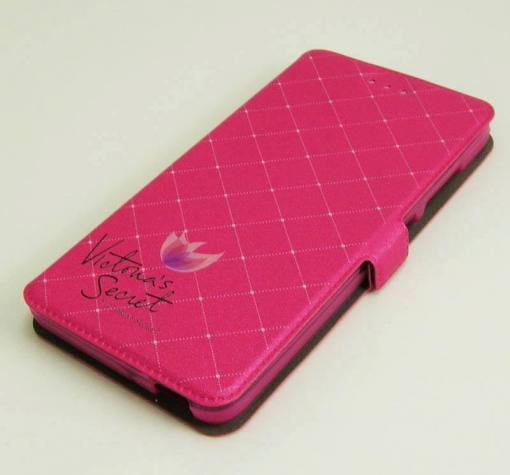 Кожен калъф Flip тефтер Flexi със стойка за Nokia 6 2017 - розов / Victoria`s Secret