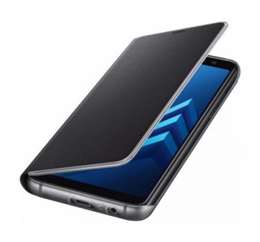 Оригинален калъф Neon Flip Cover за Samsung A8 2018 A530F - черен