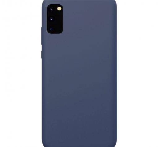 Луксозен силиконов калъф / гръб / Nano TPU за Samsung A41 - син