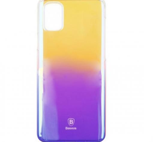 Луксозен гръб Baseus Glaze Case за Huawei P40 Pro - преливащ / прозрачно и лилаво