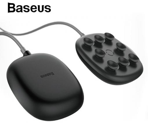Оригинално универсално зарядно за безжично захранване BASEUS Suction Cup / Fast Wireless Charger Qi - черно