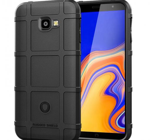 Оригинален силиконов калъф / гръб / Rugged Shield TPU Case за Samsung J4 Plus 2018 - черен