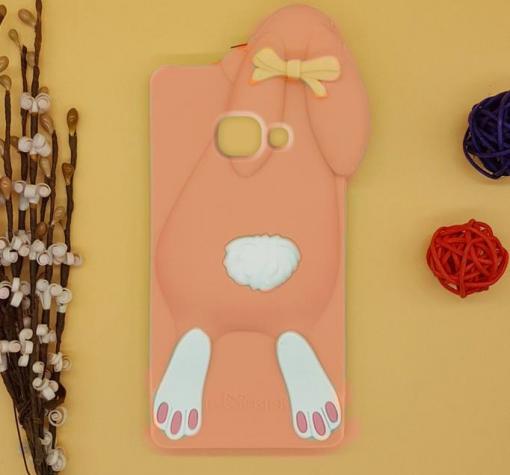 Силиконов калъф / гръб / TPU / PINK 3D за Samsung A5 2017 A520 - MOSCHINO / заек / розов