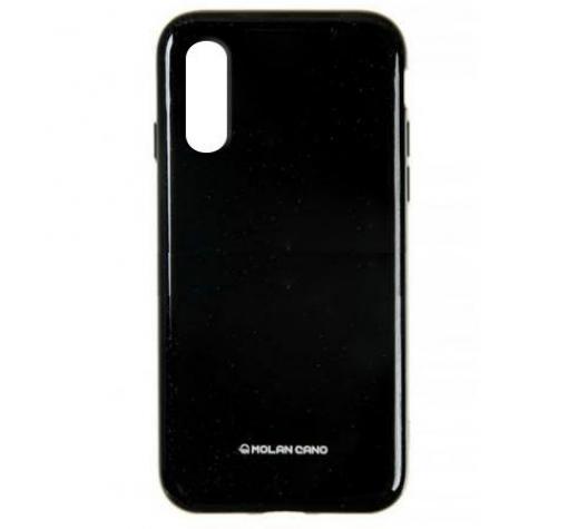 Силиконов калъф / гръб / TPU MOLAN CANO Jelly Case за Huawei P20 - черен / брокат