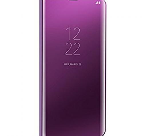 Луксозен калъф Clear View Cover с твърд гръб за Xiaomi Redmi Note 5 / Note 5 Pro - лилав
