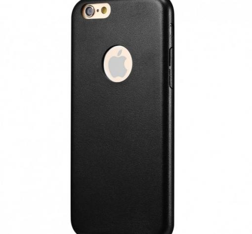 Силиконов калъф / гръб / TPU за Apple iPhone 7 Plus - черен / имитиращ кожа