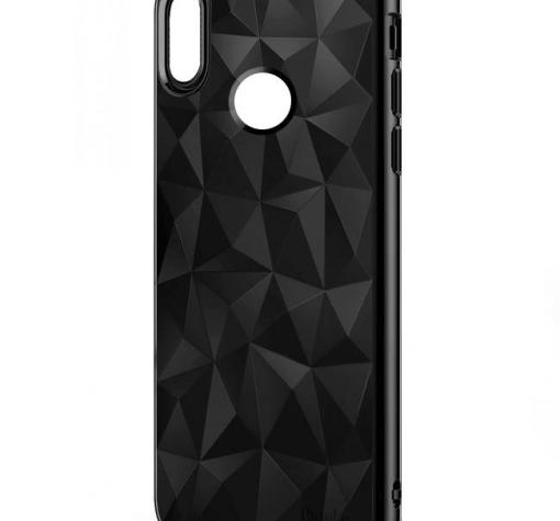 Луксозен силиконов калъф / гръб / TPU за Huawei P Smart 2019 - призма / черен
