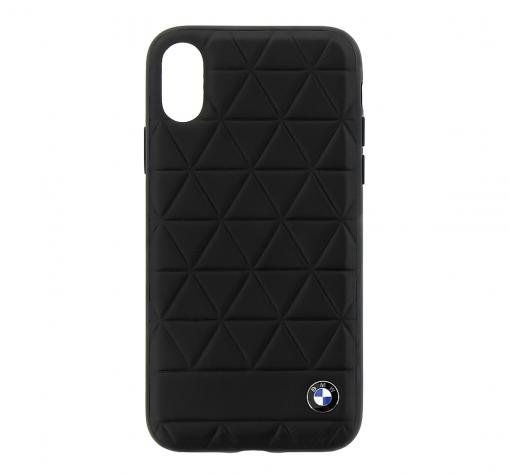 Оригинален кожен гръб BMW за Apple iPhone X / iPhone XS - черен