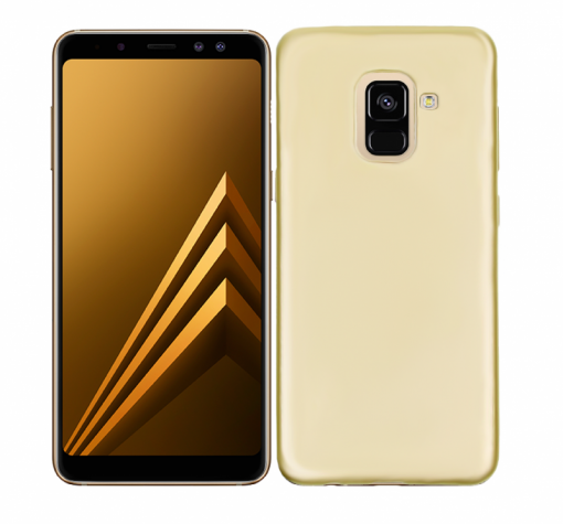 Силиконов калъф / гръб / TPU за Samsung A6 Plus - златист