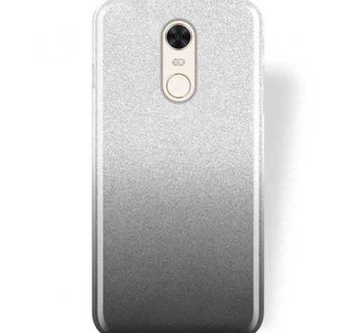 Силиконов калъф / гръб / TPU за Xiaomi Redmi 5 Plus - преливащ / сребристо / брокат
