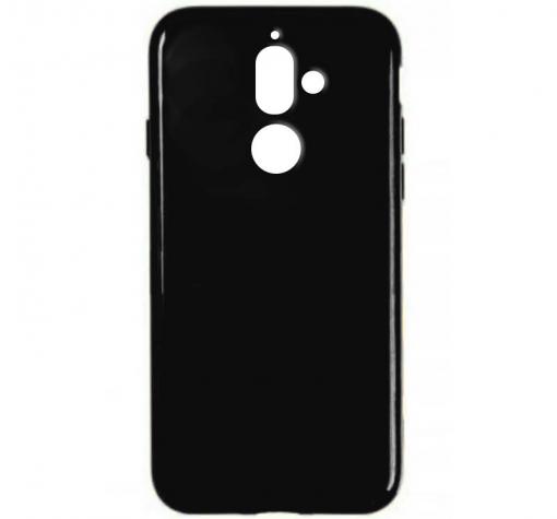 Силиконов калъф / гръб / TPU за Nokia 7 Plus - черен / гланц
