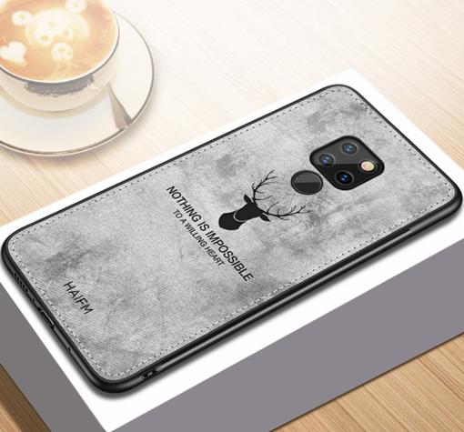 Луксозен гръб Deer за Huawei Mate 20 - сив