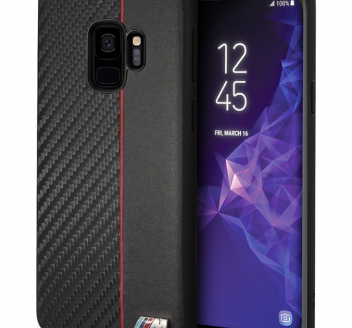 Оригинален кожен гръб BMW M. за Samsung S9 G960 - черен