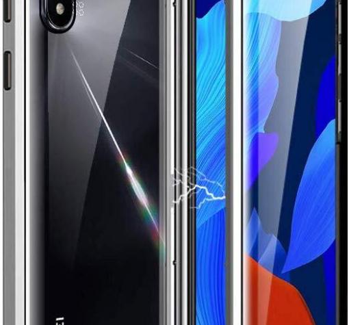 Магнитен калъф Bumper Case 360° FULL за Huawei Honor 20 / Huawei Nova 5T - прозрачен / сребриста рамка