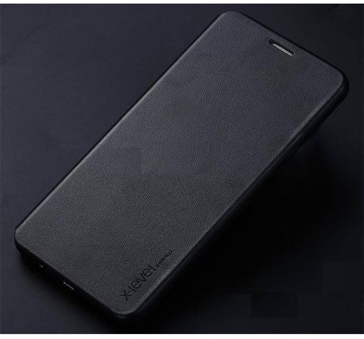 Луксозен кожен калъф Flip тефтер със стойка X-level за Samsung Note 9 - черен