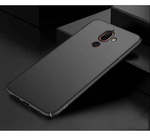 Луксозен твърд гръб за Nokia 7 Plus - черен