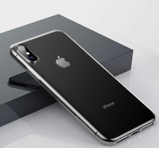 Луксозен силиконов гръб BASEUS Simplicity Series за Apple iPhone XS Max - прозрчен