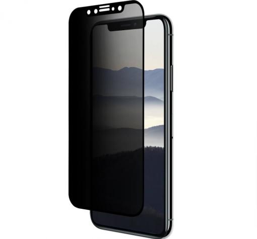 Privacy 3D full cover Tempered glass screen protector Apple iPhone XR / Privacy Извит стъклен скрийн протектор Apple iPhone XR - черен / прозрачен