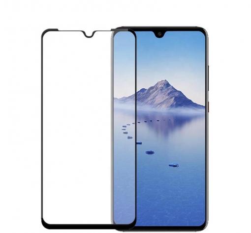 3D full cover Tempered glass screen protector Huawei P30 / Извит стъклен скрийн протектор Huawei P30 - черен