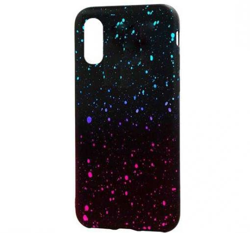 Луксозен силиконов калъф / гръб / TPU за Huawei P20 - метеор / синьо с розово