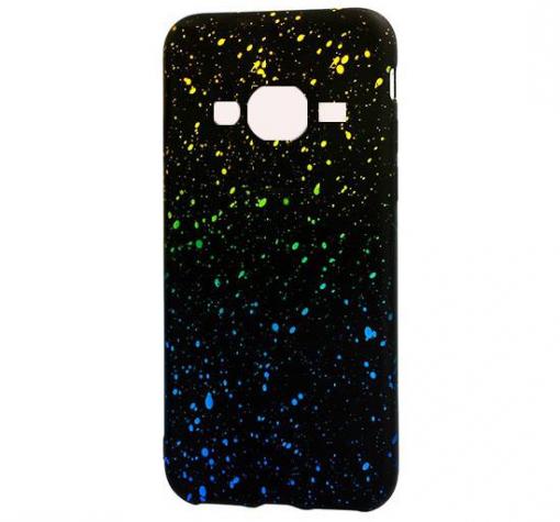 Луксозен силиконов калъф / гръб / TPU за Samsung J3 / J3 2016 J320 - метеор / жълто със синьо